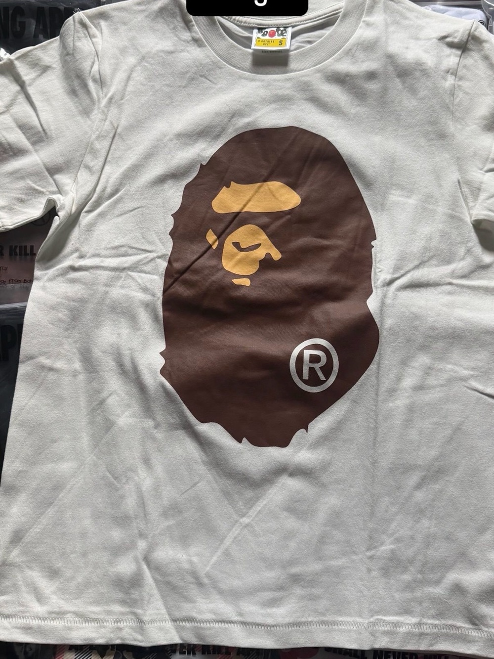 Bape Ape Head Graphic T-Shirt - White/Brown
Double sided
1:1